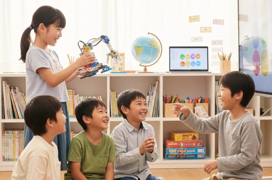 話し合う子どもたち