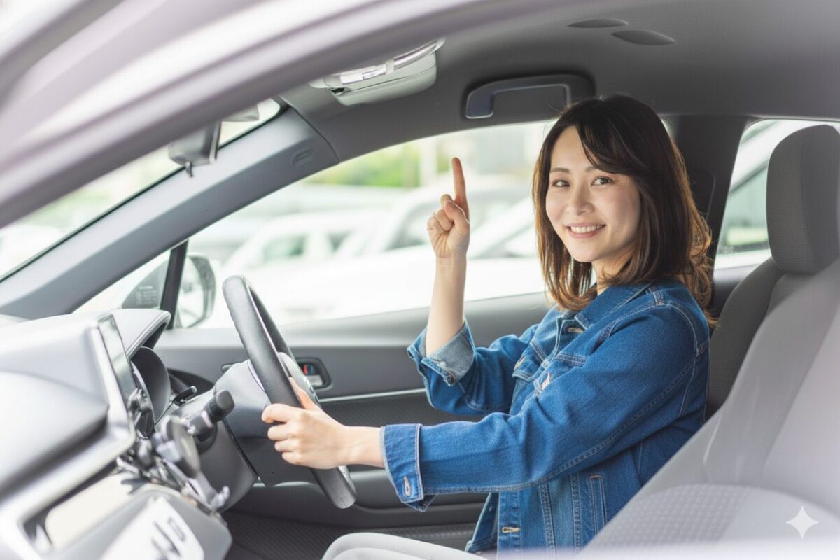運転する女性