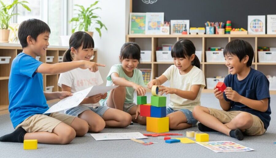 子どもたちが協力している様子